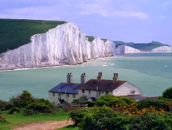 Seven Sisters Cliffs, near Seaford town, East Sussex, England